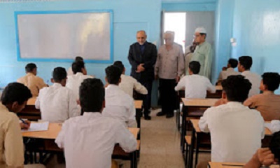 الوكيل عصام الكثيري يدشن الامتحانات النهائية للمرحلة الاساسية والثانوية