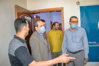 مدير عام الهيئة العامة لحماية البيئة بوادي وصحراء محافظة حضرموت في زيارة لمركز الانذار المبكر من الكوارث والمخاطر المناخية المتعددة بمدينة المكلا 