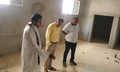 الوكيل بارزيق و الدكتور الجمحي يتفقدان سير العمل بمستشفى حضرموت العام بمنطقة 40 شقة بالمكلا