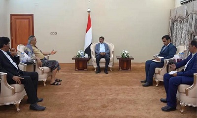 نائب رئيس مجلس القيادة الرئاسي البحسني يناقش مع الشدادي مستجدات الأوضاع