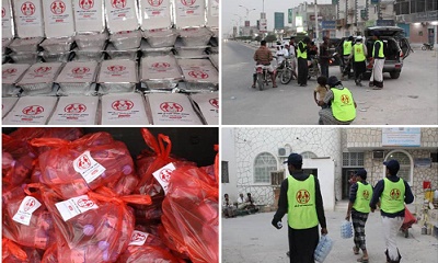 توزيع 100 وجبة إفطار صائم بمديرية تريم