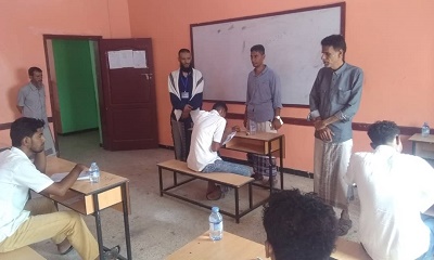 مدير عام المديرية يدشن اختبارات شهادة الثانوية العامة بقسميها العلمي والأدبي في مديرية بروم ميفع