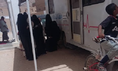 المركز الصحي بمدودة م/ سيئون وبالتنسيق مع بصمة شباب يقيم مشروع العيادة المتنقلة