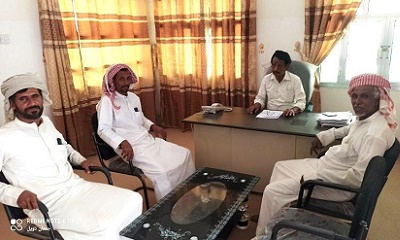 العامري يلتقي بأهالي منطقة مركز راس النطح بمديرية رماه الصحراوية بحضرموت