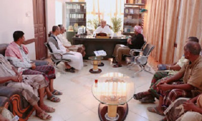 مدير عام سيئون يناقش الشكاوى المتكررة للمواطنين من ضعف وانقطاع خدمة المياه الأهلية بالجانب الشرقي بمنطقة تاربة