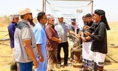 إعادة تأهيل الخط الناقل لشبكة مشروع مياه حرو بمديرية غيل بن يمين