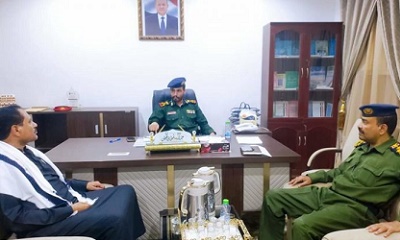 مدير أمن وادي حضرموت يناقش مع مدير عام ساه تعزيز الاوضاع الأمنية بالمديرية