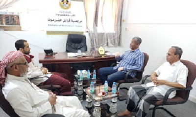 مستشار محافظ محافظة حضرموت للشؤون الصحية الدكتور عبدالقادر بايزيد في زيارة لمرجعية قبائل حضرموت
