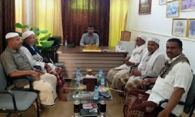 مدير الثقافة بتريم يستقبل لجنة الالعاب الشعبية بحافة الخليف وعيديد