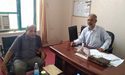 عميد كلية التمريض بجامعة حضرموت يزور معهد الأحقاف العالي للعلوم الطبية بعدن