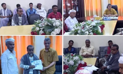 مدير عام مديرية غيل باوزير يكرّم الموظف المثالي لشهر مايو 2022م