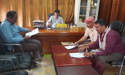 المدير العام لمديرية القطن يوقع عقد مشروع استكمال مدرسة الفاروق بمنطقة الحد بوادي سر