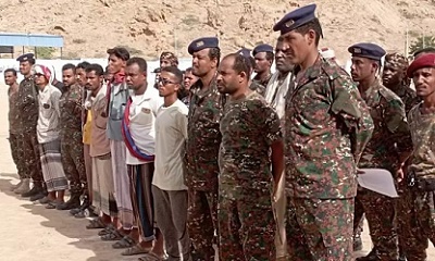 خلال حضوره الطابور الصباحي.. مدير أمن ساحل حضرموت يشدد على ضرورة الانضباط