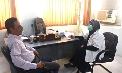 الدكتور العمودي يلتقي بمنسقة انشطة صندوق الامم المتحدة للسكان بسيئون