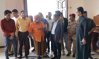 النائب البحسني يطلع على سير الأعمال الجارية لإعادة ترميم وتأهيل القصر الجمهوري ومبنى دار الضيافة