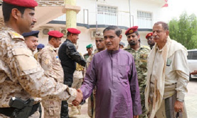 النائب البحسني يصل المهرة للإطلاع على أوضاع المحافظة والصعوبات التي تواجهها ومستوى النجاحات المحققة