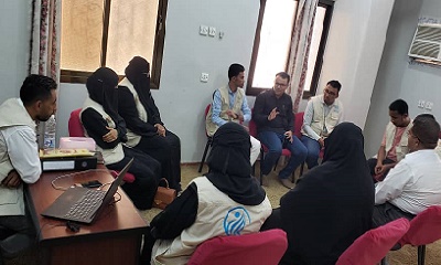 وفد من المساحة الآمنة للنساء والفتيات في زيارة للمركز المجتمعي بالشحر