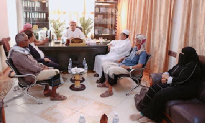 مدير عام سيئون يلتقي أعضاء الجمعية الوطنية بالمجلس الإنتقالي الجنوبي، ويشيد بالموقف الأخوي في ترسيخ مبدأ التصالح والتسامح