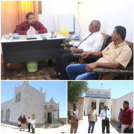 مدير مكتب الصحة والسكان شبام حضرموت يشيد بزيارة مدير عام الهندسة بوزارة الصحة  لمستشفى شبام حضرموت 