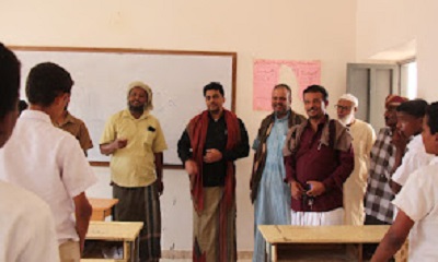 مدير عام شبام يقف على وضع التعليم في المديرية ويزور برفقة مدير مكتب التربية بعض مدارس المديرية