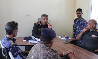 نائب مدير عام الأمن والشرطة بمحافظة حضرموت الساحل في زيارة تفقدية لمركز شرطة ديس المكلا