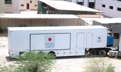 مكتب الصحة بالوادي يتسلم عربة العيادة المتنقلة من معالي وزير الصحة بكلفة 375 الف دولار