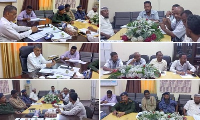 مدير عام مديرية غيل باوزير يترأس اجتماعا بعدد من مدراء المرافق الخدمية