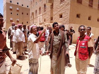 استجابة إنسانية عاجلة لاسرة تهدم بيتها بسحيل شبام مديرية شبام