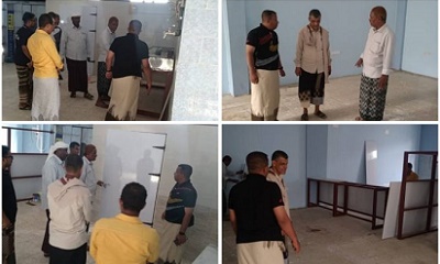 مدير عام غيل باوزير يتفقد الأعمال النهائية لمشروع مخبز باب خير