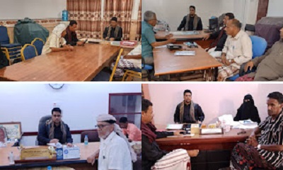 مدير عام مديرية شبام يزور ويتفقد سيرالعملية التعليمية في عدد من مدارس المديرية شبام