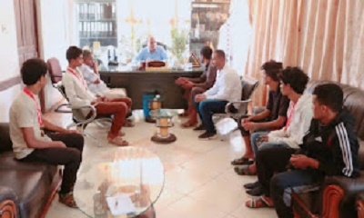 مدير عام سيئون يلتقي الوفد المشارك في بطولة خريف ظفار الأولى للتايكواندو 2022م