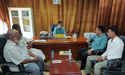 مدير عام مديرية القطن يلتقي رئيس فريق ميسري محافظة حضرموت