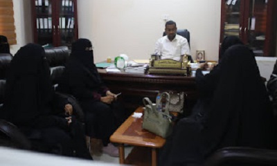 المديرالعام لمكتب الصناعة والتجارة يلتقي وافدا من ملتقى سيدات أعمال حضرموت بمدينة المكلا