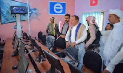 مدير عام مديرية العبر يفتتح معمل حاسوب بثانوية ومدرسة العبر 