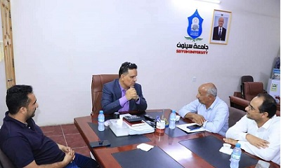 الأمين العام للجامعة يبحث مع إدارة فرع المتحدة للتأمين خطوات التأمين الصحي لجميع منتسبي الجامعة 