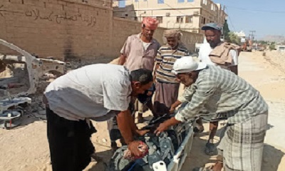 حضرموت : تواصل العمل في مشروع الخط الرئيسي غربي منطقة عيديد بسيئون