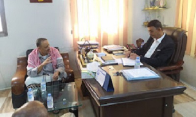 الشيخ الجابري يزور مكتب الشؤون الاجتماعية والعمل بالمكلا لبحث مشكلة إضراب عمال القطاعات النفطية وإيجاد حلول مناسبة لها