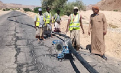 مدير عام مديرية السوم يتفقد سير العمل بمشروع شبكة ( مشروع مياه السوم الأهلي ) خط السوم - عصم