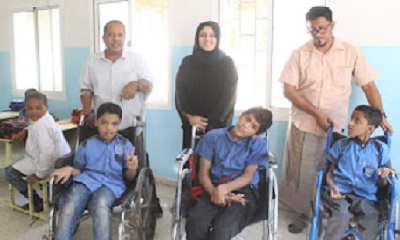 رئيس جمعية رعاية وتأهيل المعاقين حركياً يستقبل مدير أكاديمية ملتقى الفن بالمكلا