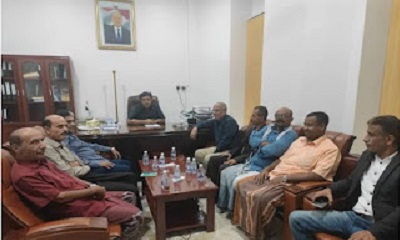 محافظ حضرموت يلتقي الكثيري وقيادة انتقالي حضرموت