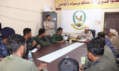 اللواء التميمي يطلع على إنجازات أمن مديرية المكلا