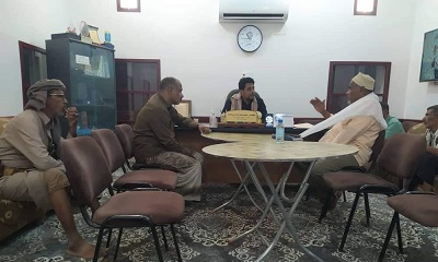 مدير عام مديرية شبام يلتقي باستشاري برنامج الانتعاش الاقتصادي وسبل العيش المنفذ بواسطة مؤسسة  براجما والممول بواسطة  الوكالة الأمريكية للتنمية الدولية