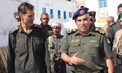 العميد المنهالي يطلع على التجهيزات النهائية لمشروع تأهيل مركز شرطة المكلا