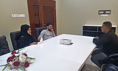مبادرة ساعد للتنمية المستدامة في زيارة لمكتب قناة حضرموت الحكومية بالمكلا
