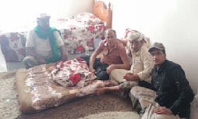 الشيخ العامري يطمئن على صحة الفنان والملحن باحشوان بمدينة تريم