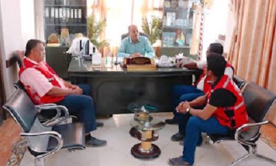 مدير عام سيئون يبحث فرص التعاون المشترك مع الهلال الأحمر اليمني بمحافظة حضرموت