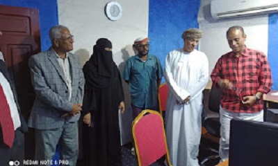 رئيس الاتحاد الدولي للأدبــاء والشعراء العرب بسلطنة عمان يزور تلفزيون حضرموت وإذاعة ومتحف المكلا