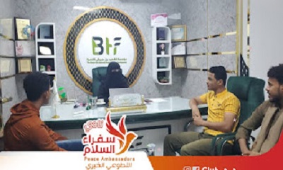 نادي سفراء السلام التطوعي الخيري بحضرموت يلتقي بالمدير التنفيذي لمؤسسة الشهيد بن حبريش للتنمية