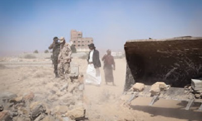 الهيئة العامة للأراضي ومكتب الأشغال العامة ينفذون حملة إزالة البناء العشوائي بالمنطقة