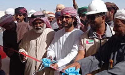 أفتتاح عدد من المشاريع الخدمية بمديرية القف الصحراوية